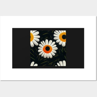 Daisy Pattern Posters and Art
